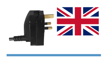 Možnost připojení síťového adaptéru ve Velké Británii